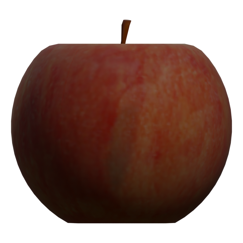 Left view of the Apple 3D model