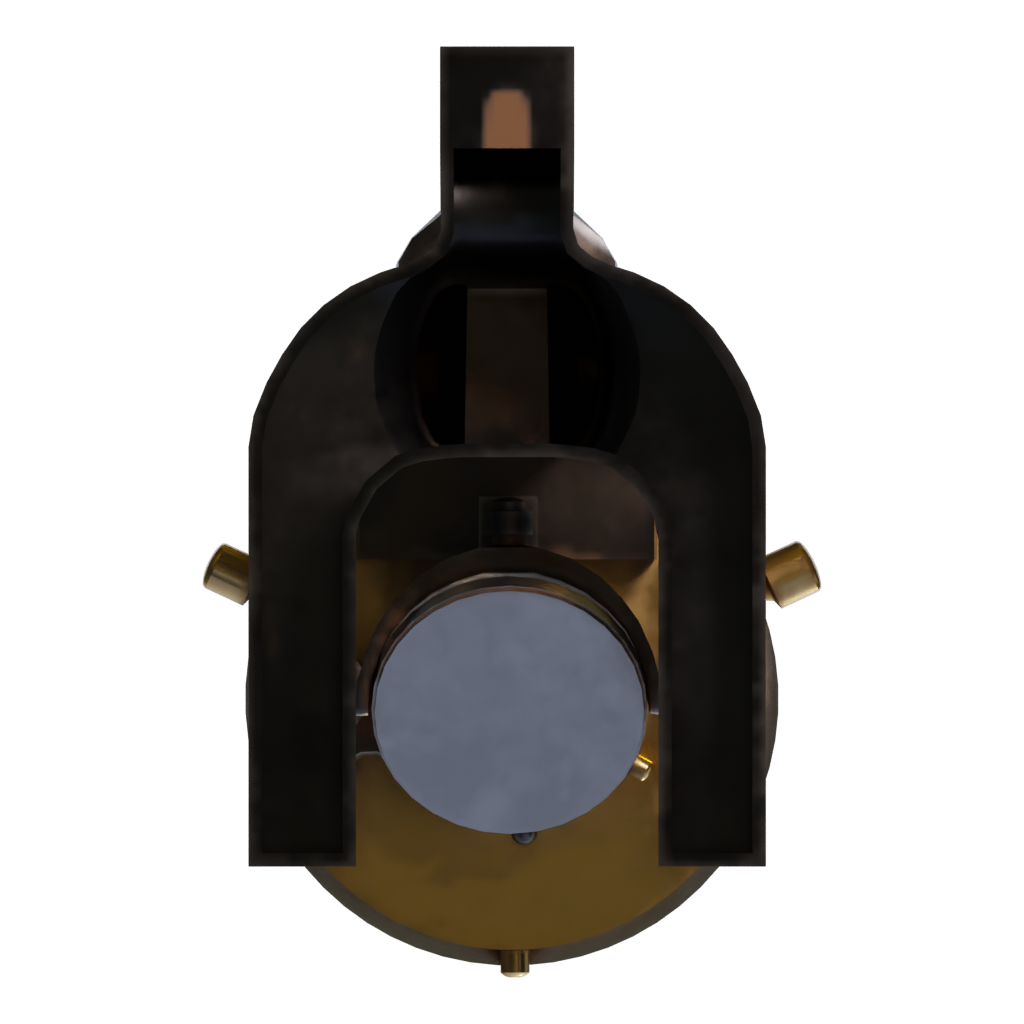 Bottom view of the Vintage Microscope 3D model
