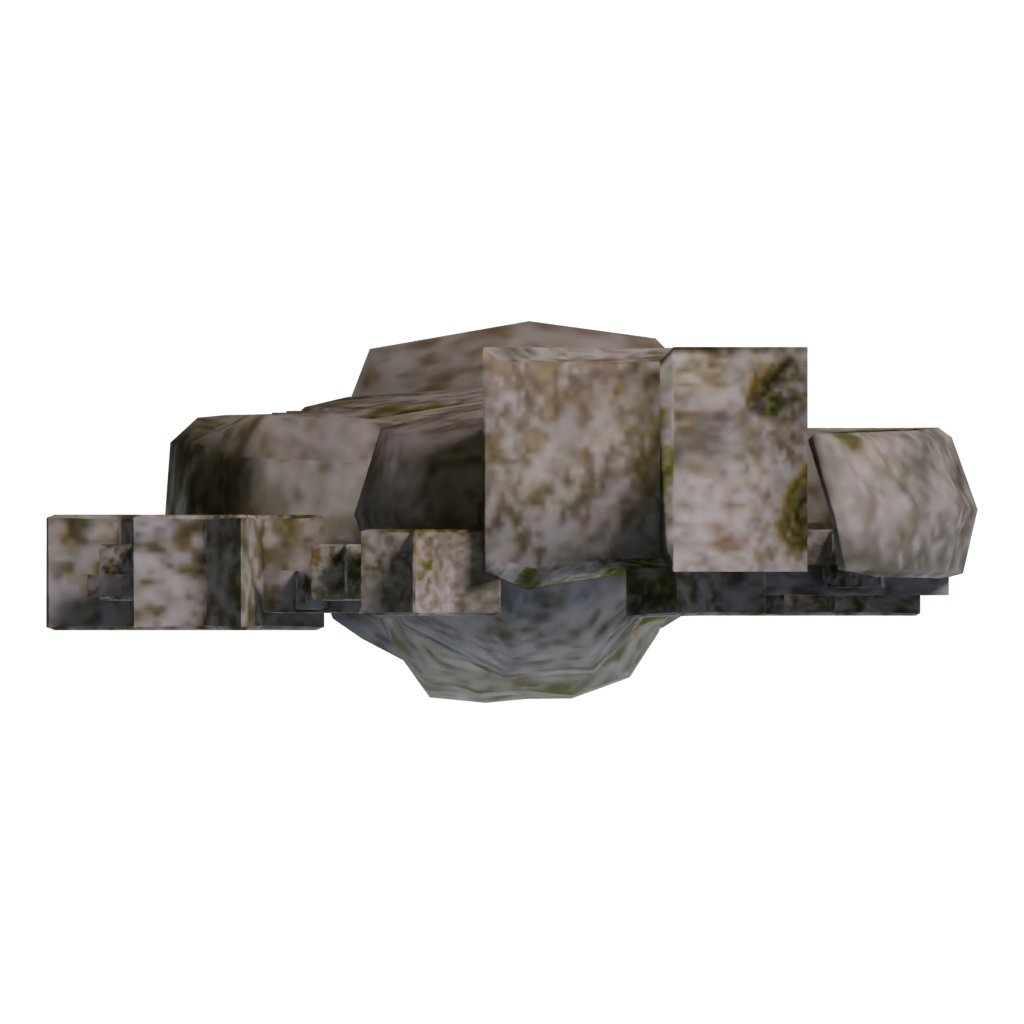 Top view of the Pagan Statues Set 3D model