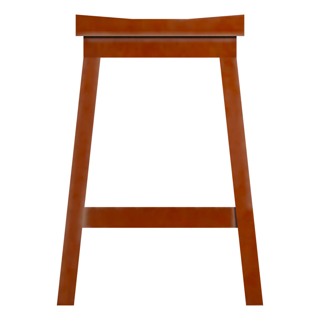 Back view of the Chair 3D model