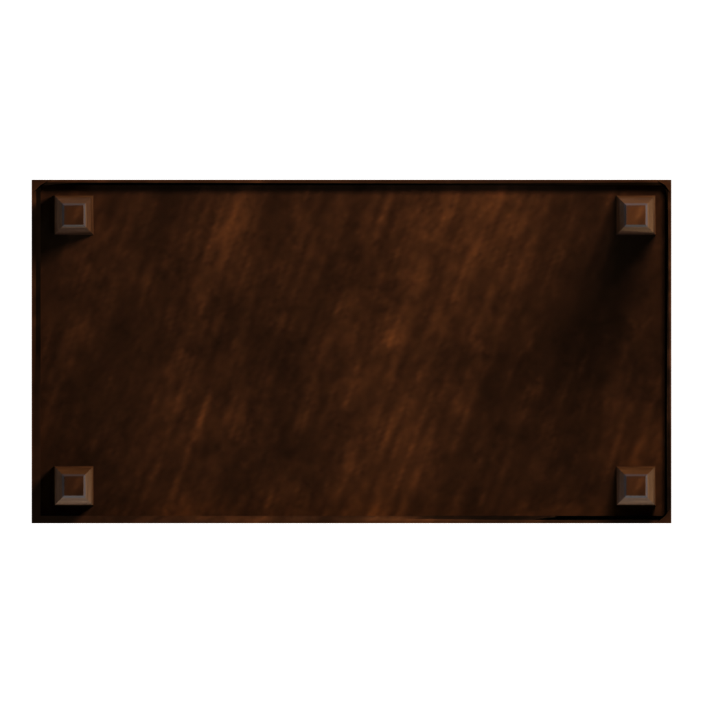 Bottom view of the Simple Wood Table 3D model