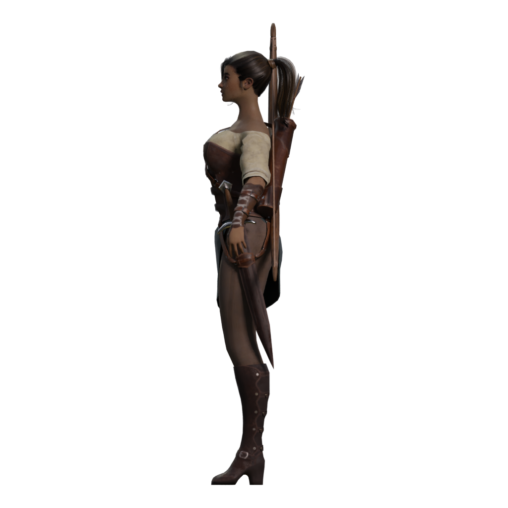 Left view of the Arquera En Formato Stl 3D model