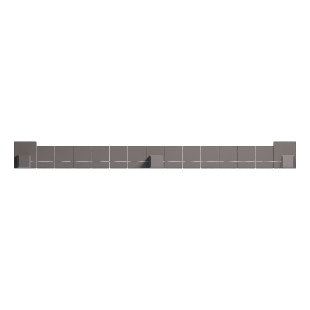 Top view of the Fence 3D model