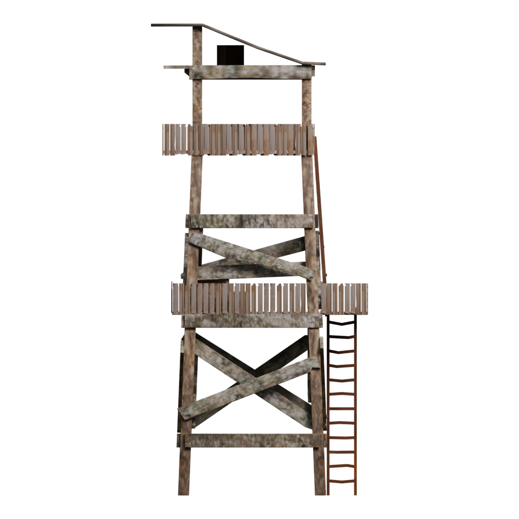 Back view of the Tower 3D model