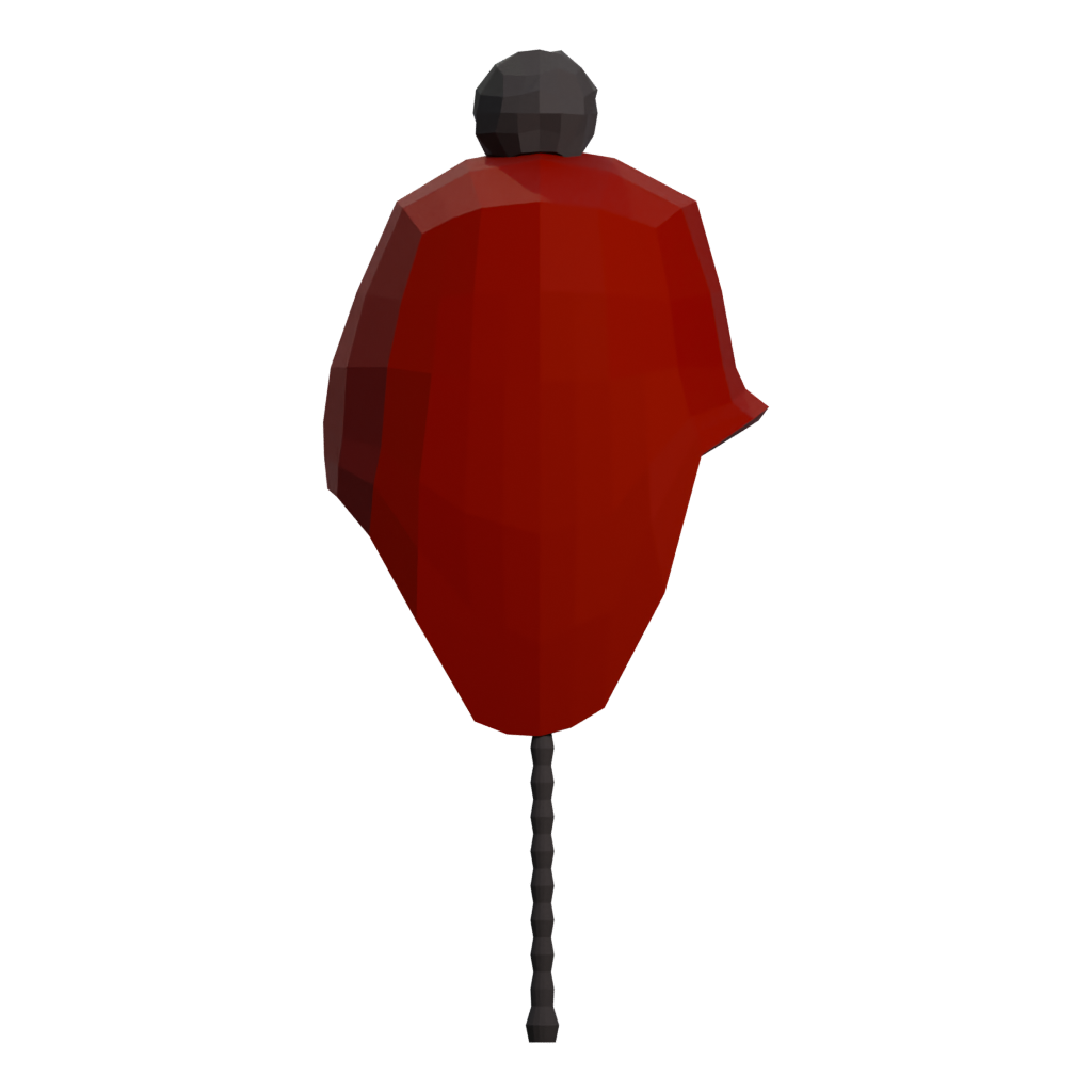 Right view of the Low Poly Cartoon Beanie Cap 3D model