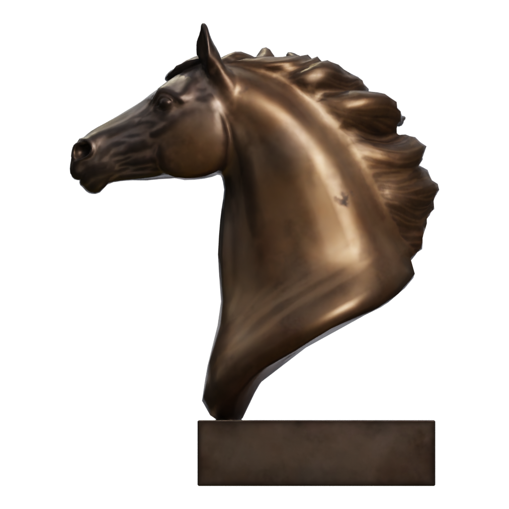 Left view of the Horse Head 3D model