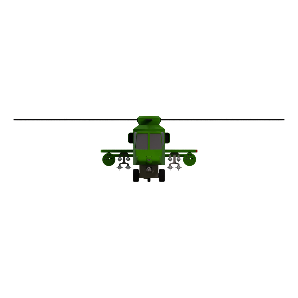 Left view of the Ah 1W Cobra Alt 3D model