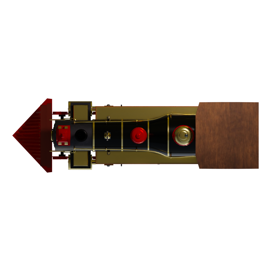 Top view of the Locomotive 3D model