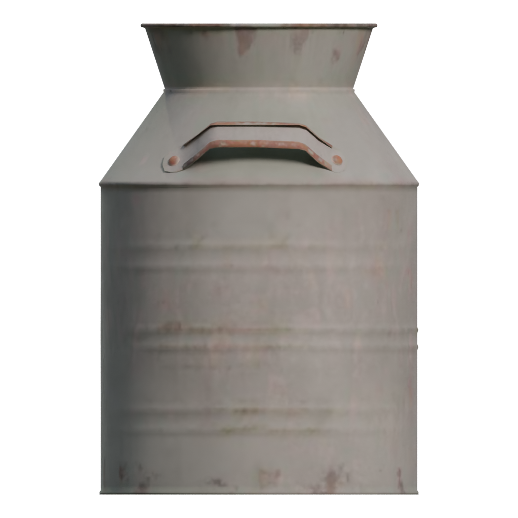 Left view of the Metal Jug 3D model