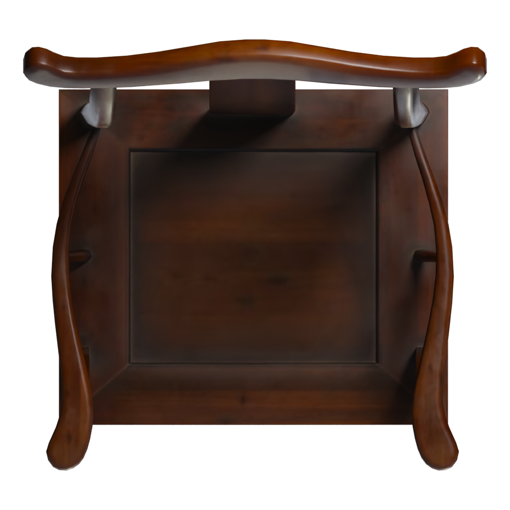 Top view of the Chinese Armchair 3D model
