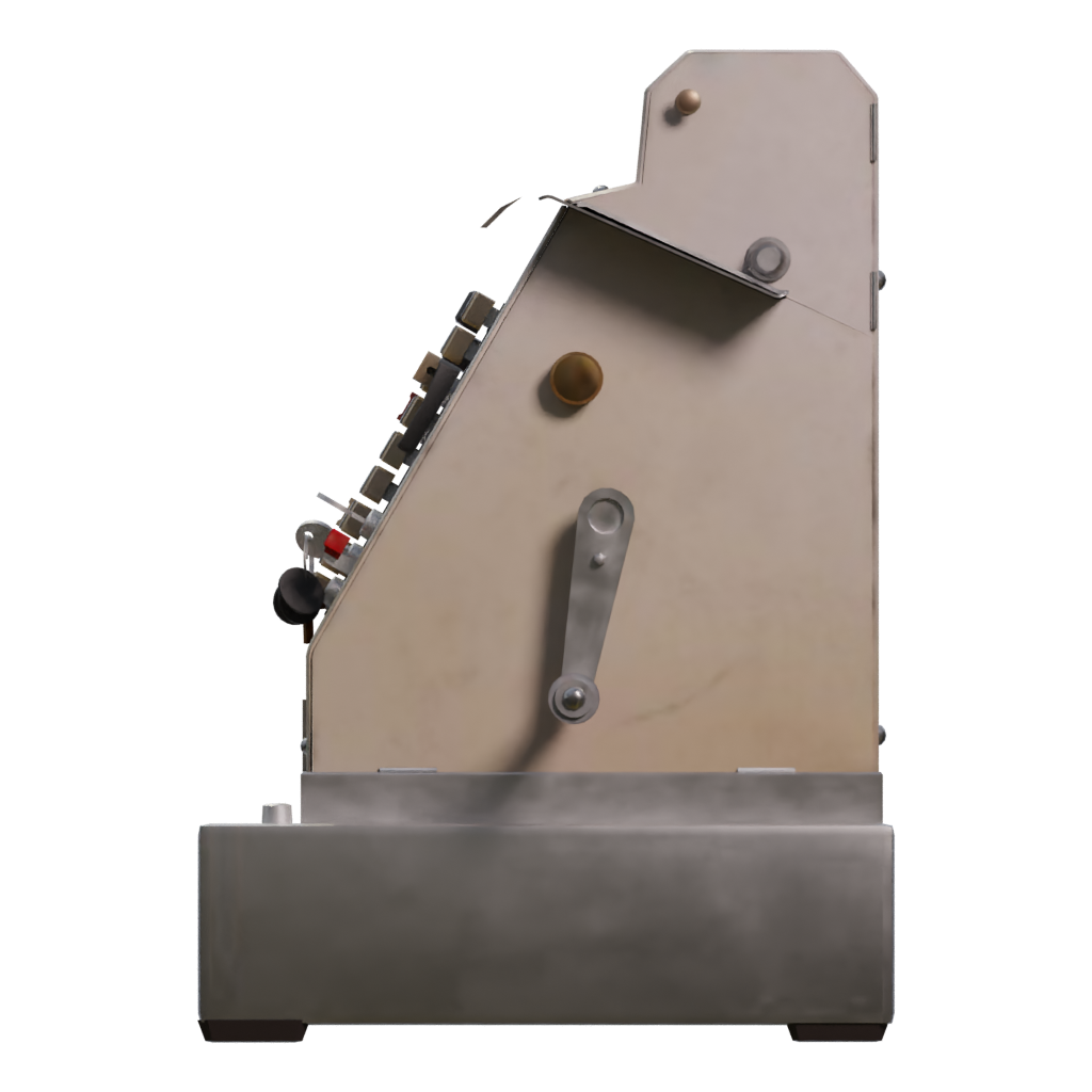 Left view of the Cash Register 3D model