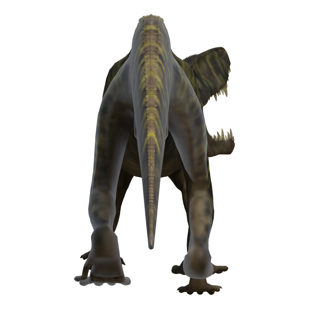 Back view of the Alien T Rex 3D model