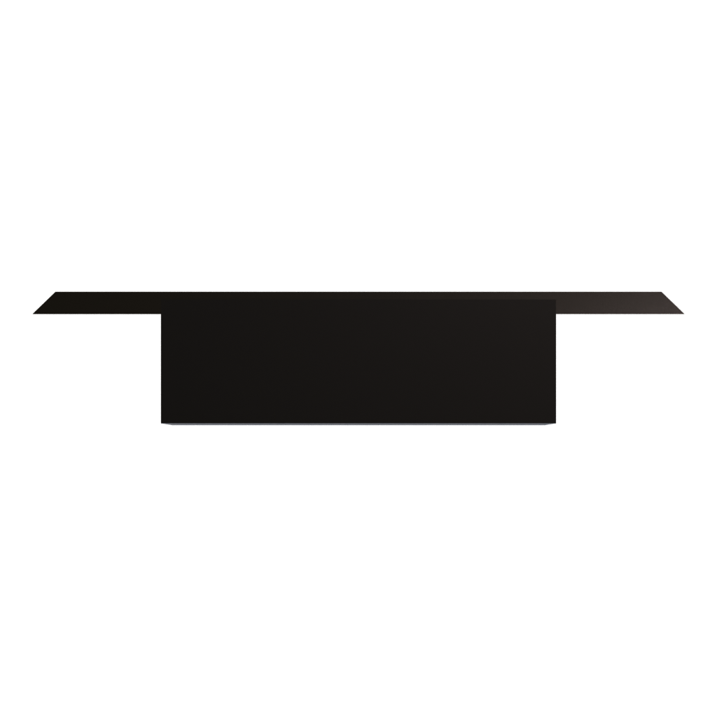 Bottom view of the TV Obj 3D model