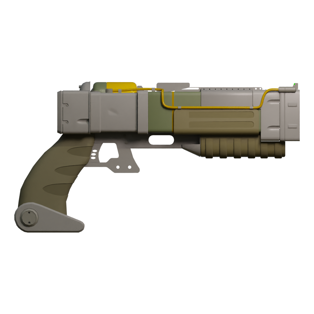 Back view of the Laserpistol 3D model