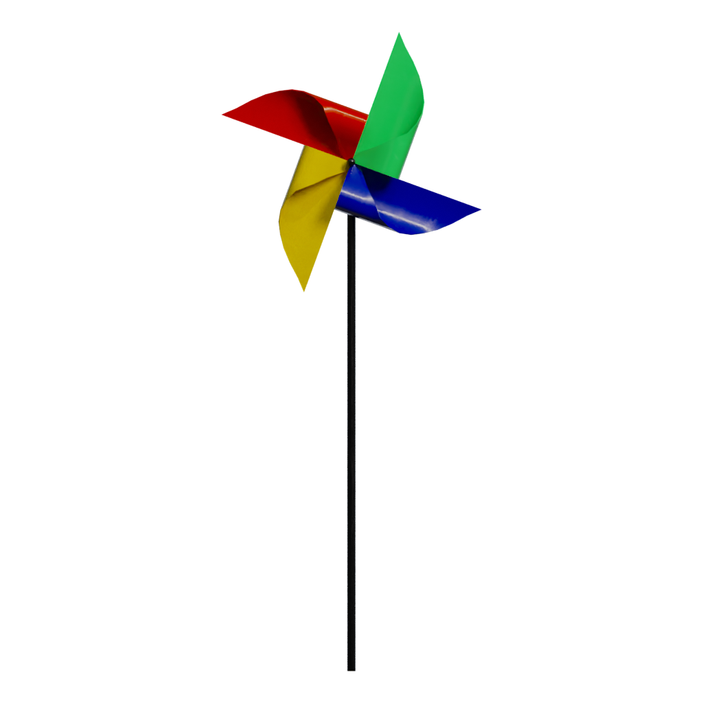 Front view of the Pinwheel 3D model