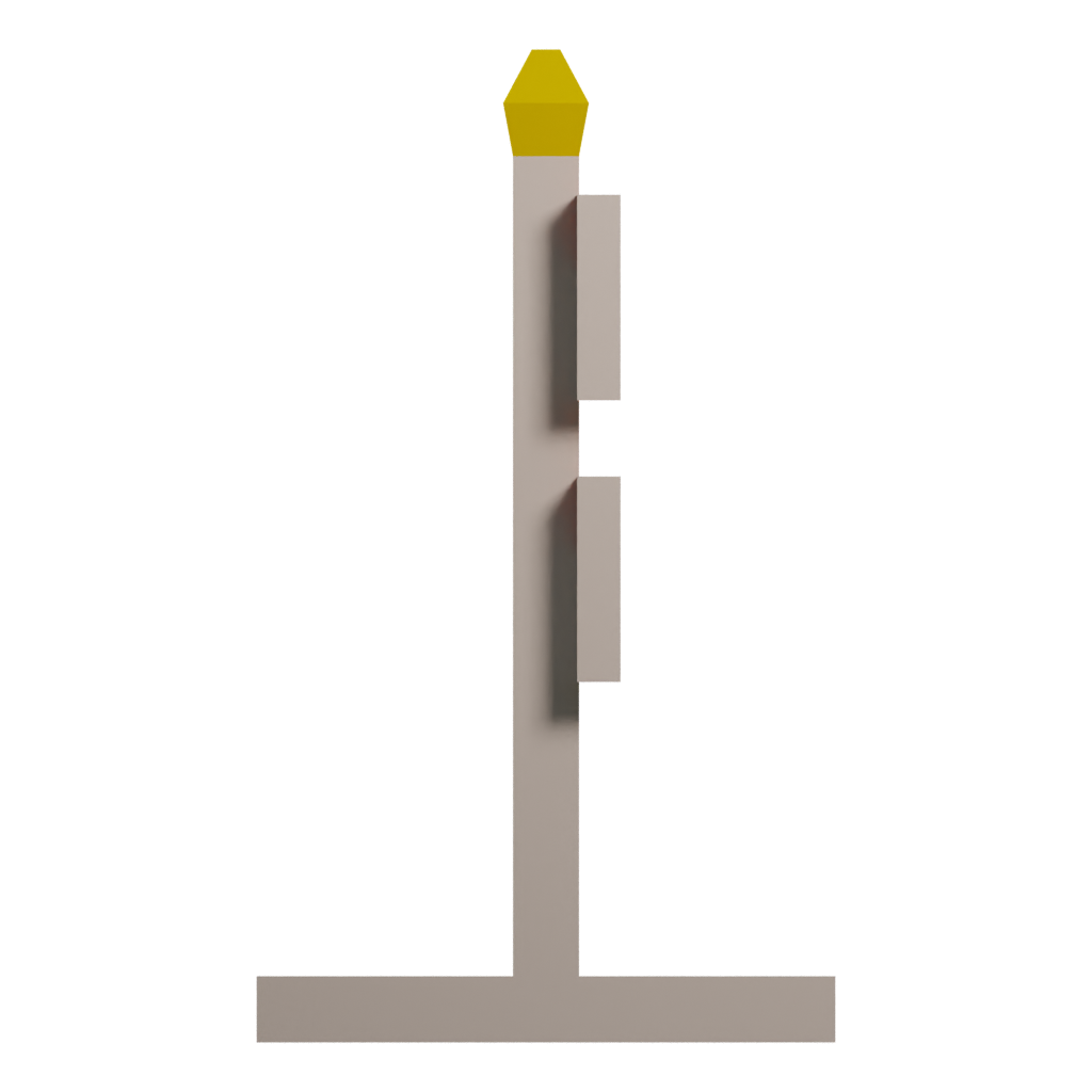 Right view of the City Blockade Low Poly 3D model