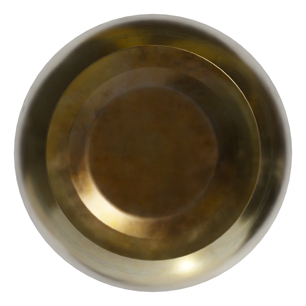 Bottom view of the Brass Vase 3D model