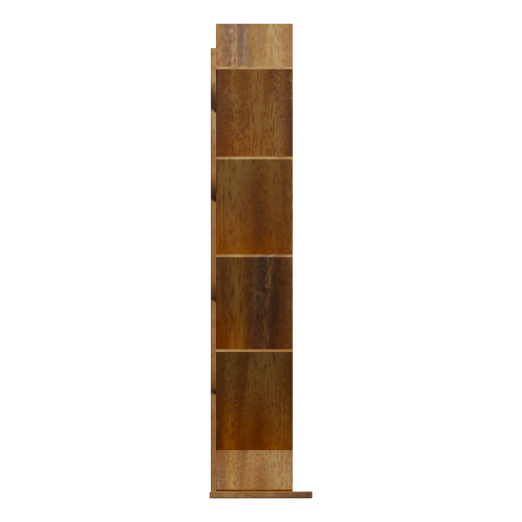 Right view of the Wooden Book Shelf 3D model