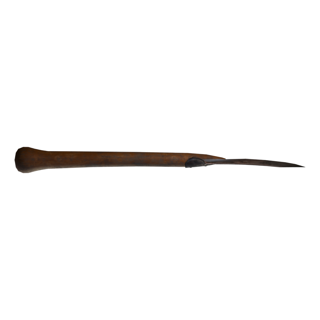 Top view of the Medieval Shovel 3D model