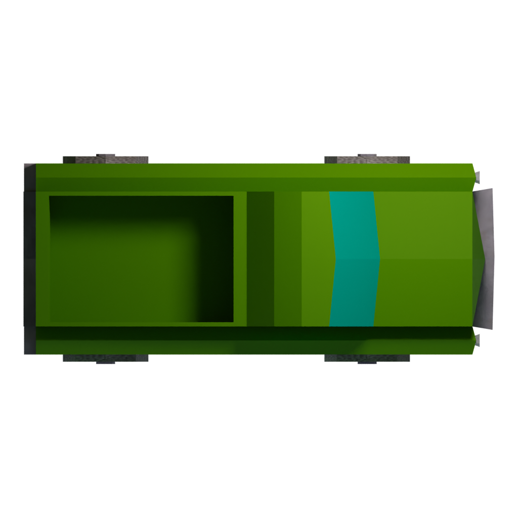 Top view of the Carlow Poly 3D model