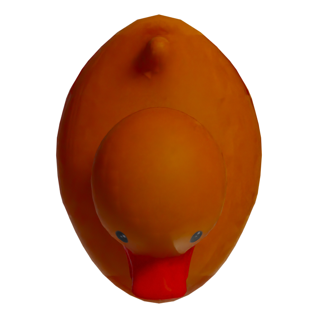 Top view of the Rubber Duck Toy 3D model