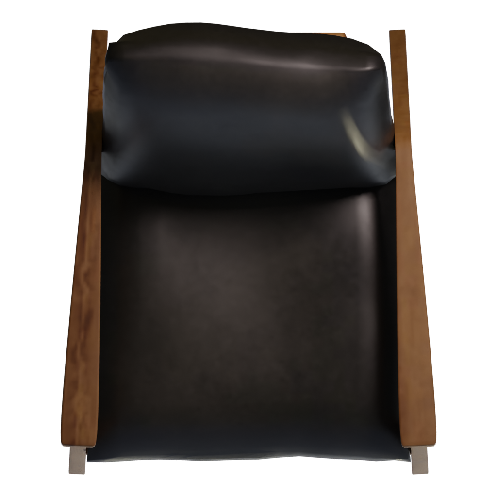 Top view of the Modern Arm Chair 3D model