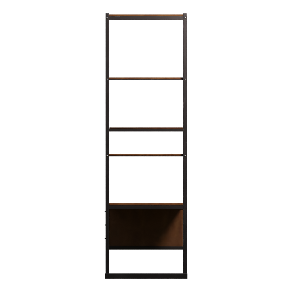 Left view of the Steel Frame Shelves 3D model