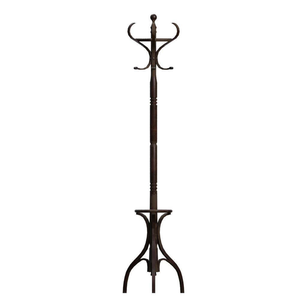 Left view of the Coat Tree 3D model