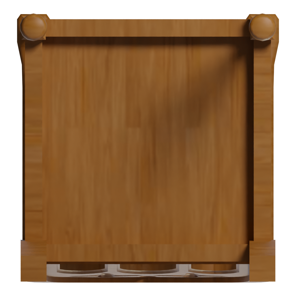 Bottom view of the Chair 3D model