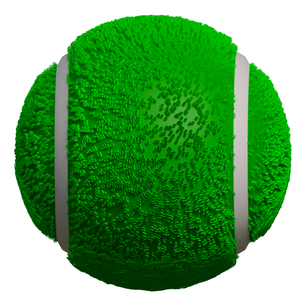 Back view of the Tennis Ball 3D model