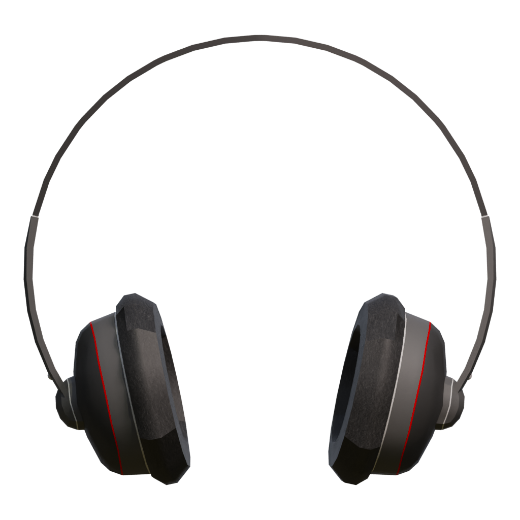 Front view of the Headphone Generic Model 3D model