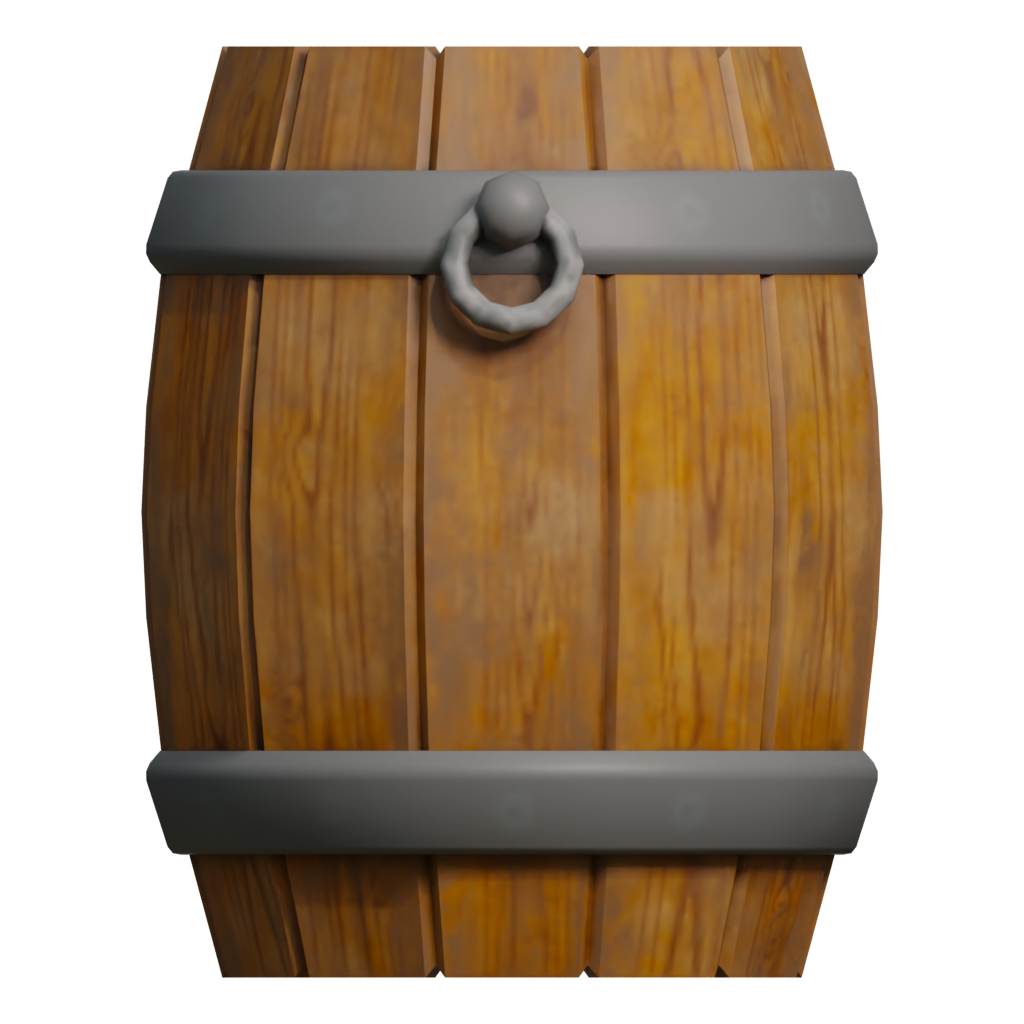 Back view of the Barrel 3D model