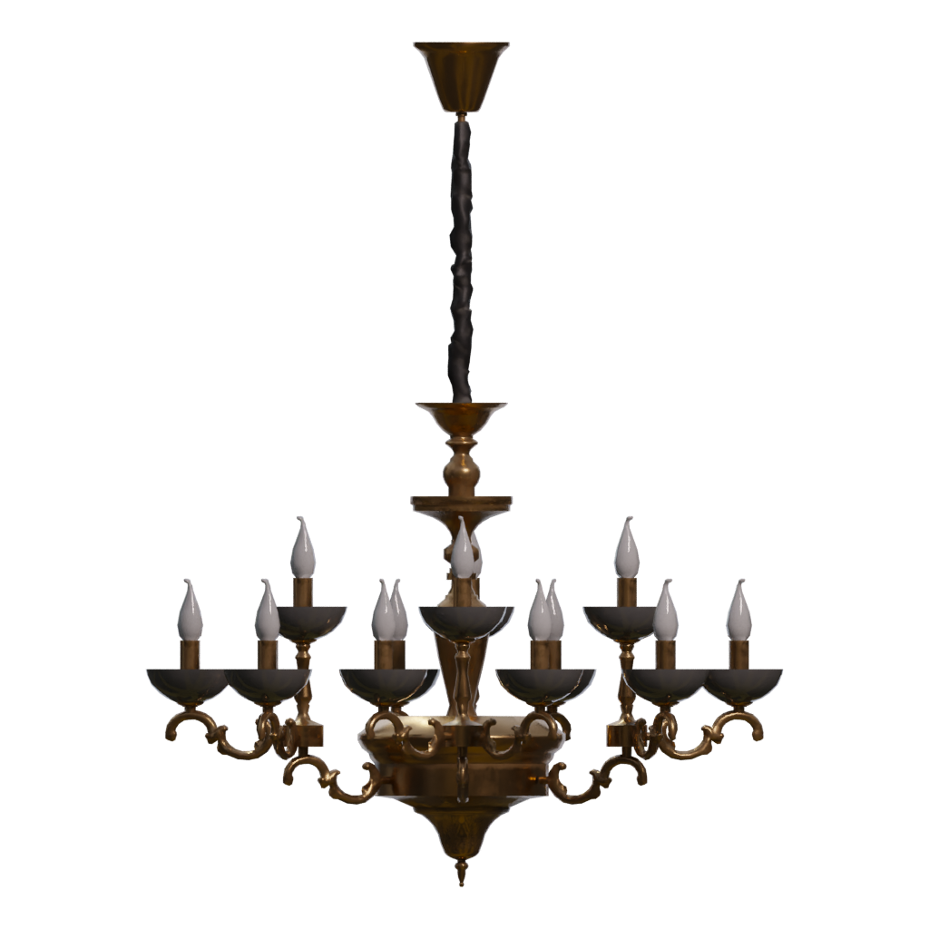 Right view of the Chandelier 3D model