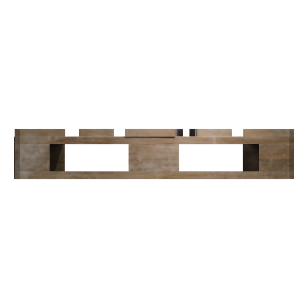 Back view of the Wood Palette 3D model