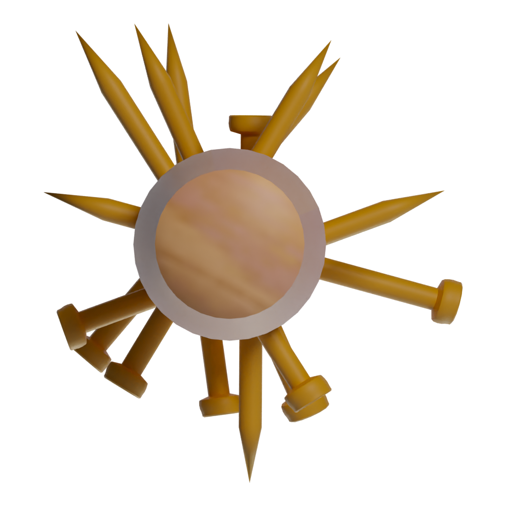 Bottom view of the Baseball Bat 3D model