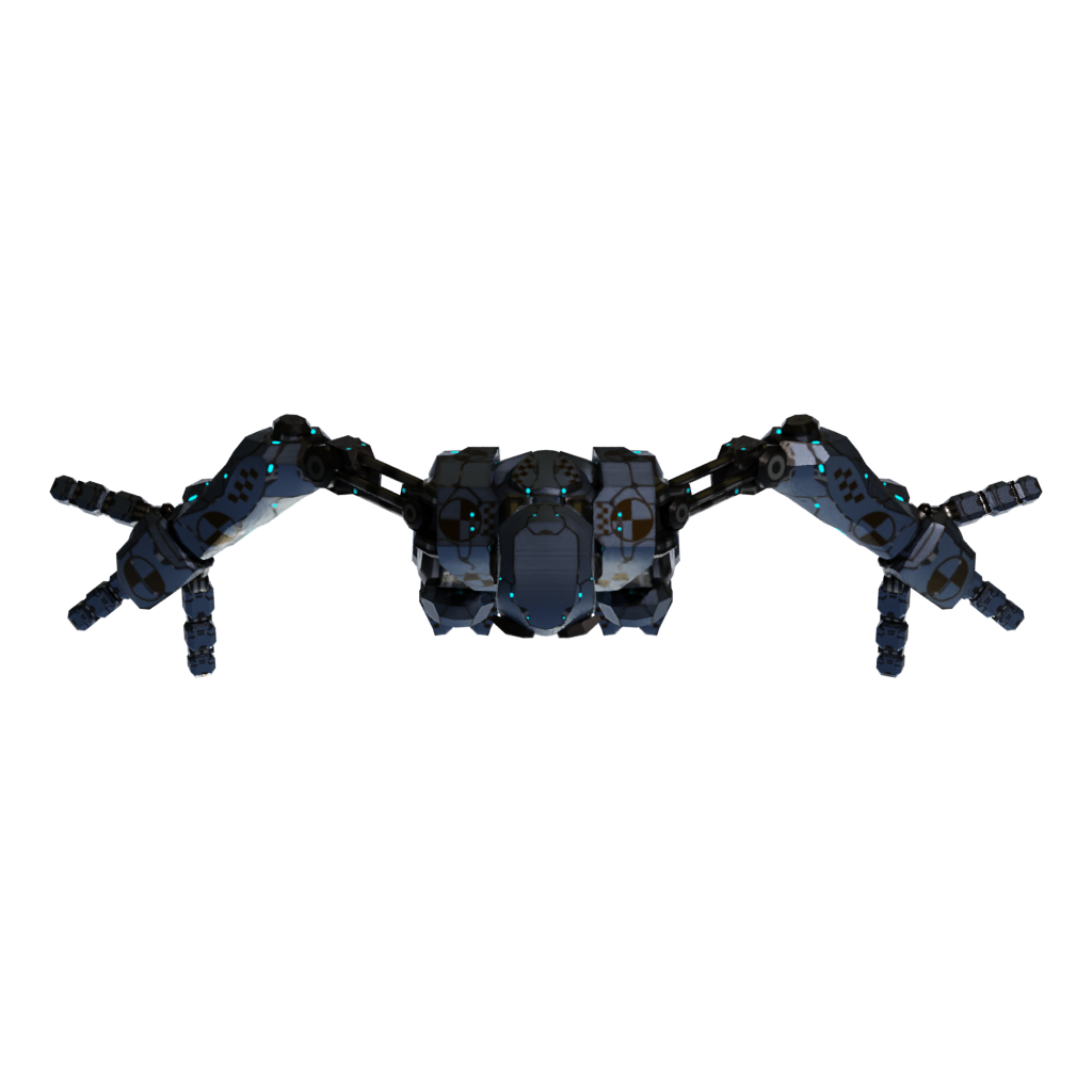 Top view of the Androide 3D model