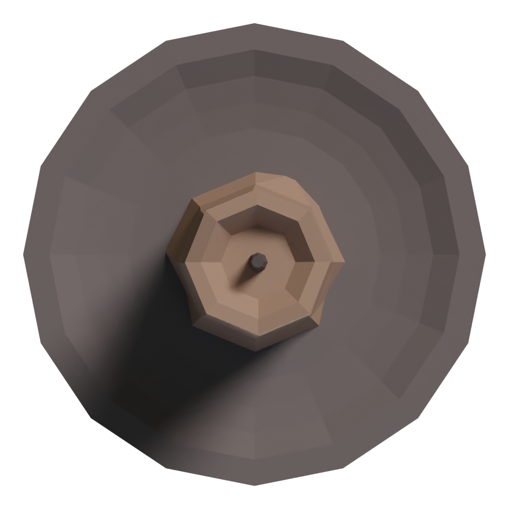Top view of the Candle In A Saucer 3D model