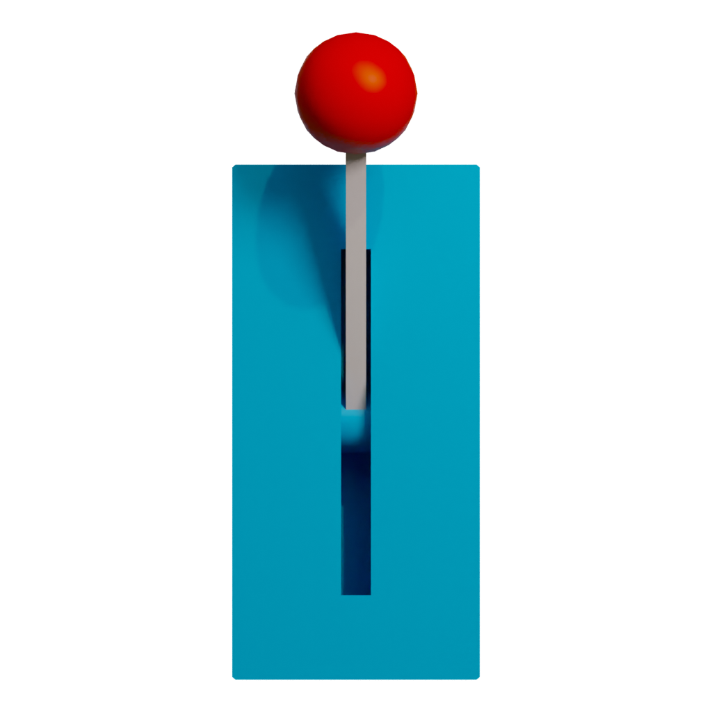 Front view of the Lever 3D model