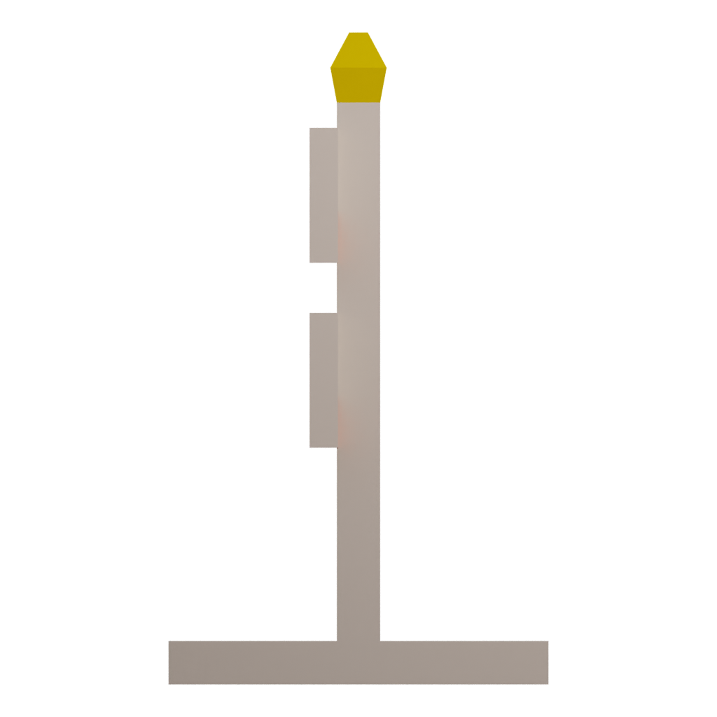 Left view of the City Blockade Low Poly 3D model