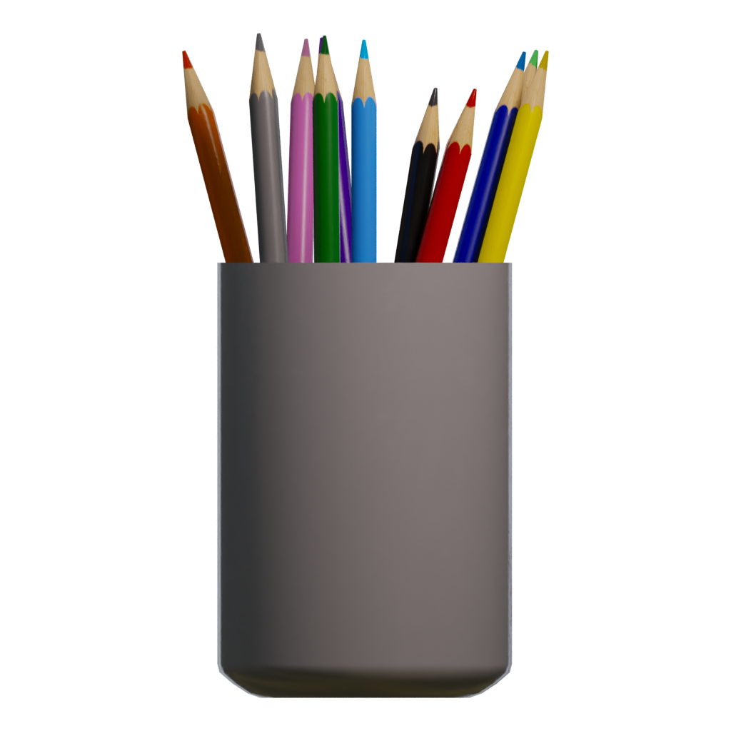 Right view of the Pencil Holder 3D model