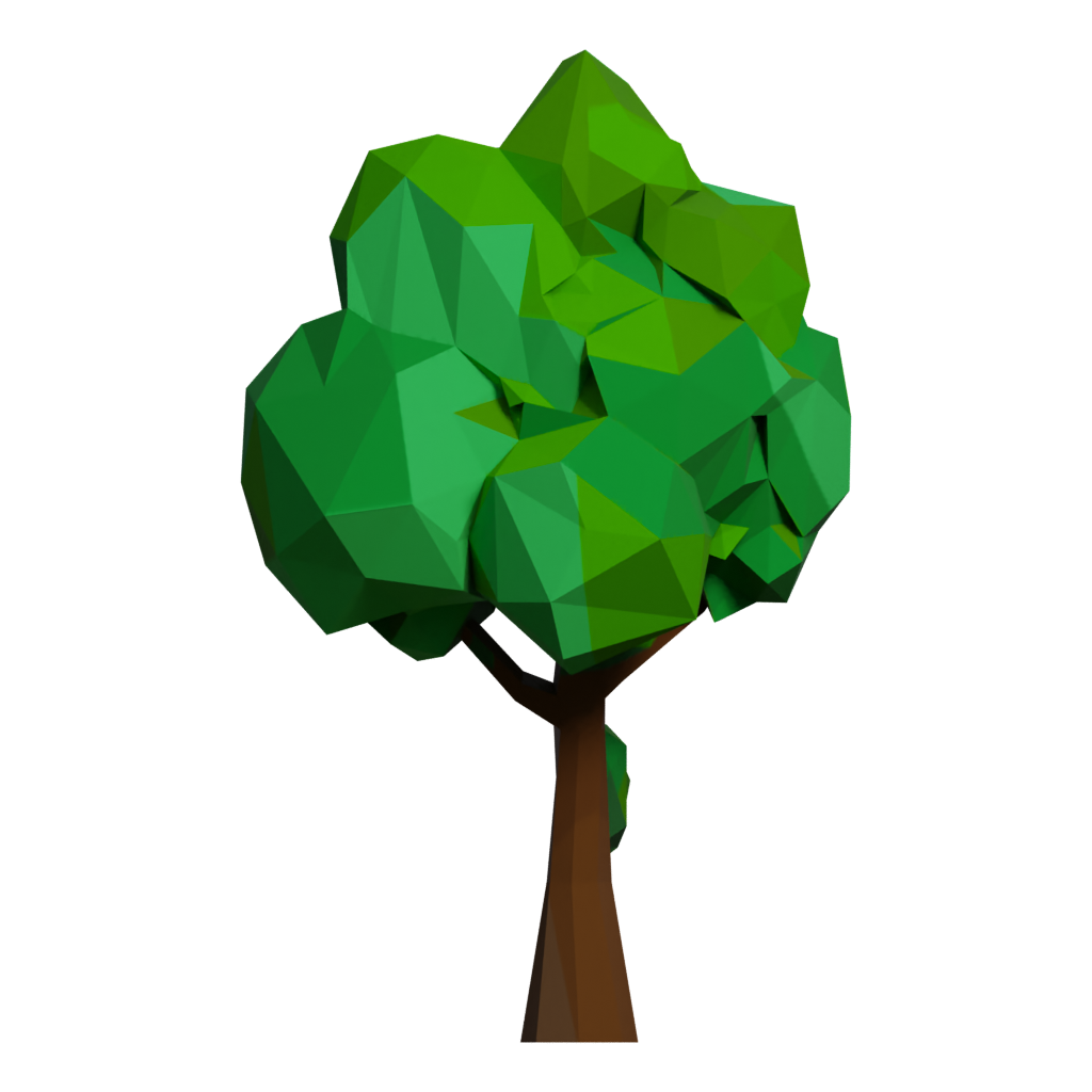 Front view of the Lowpolybigtree 3D model