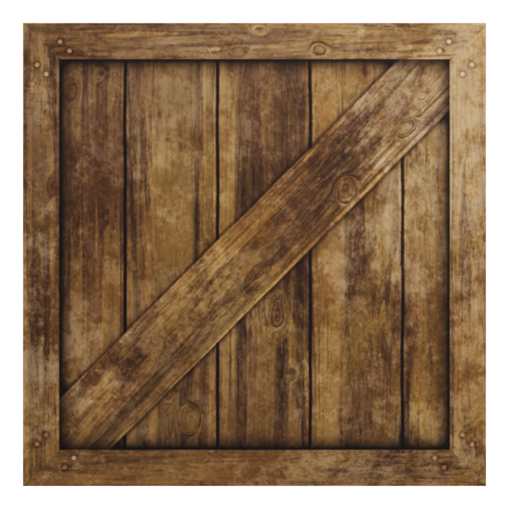 Right view of the Wooden Cube 3D model