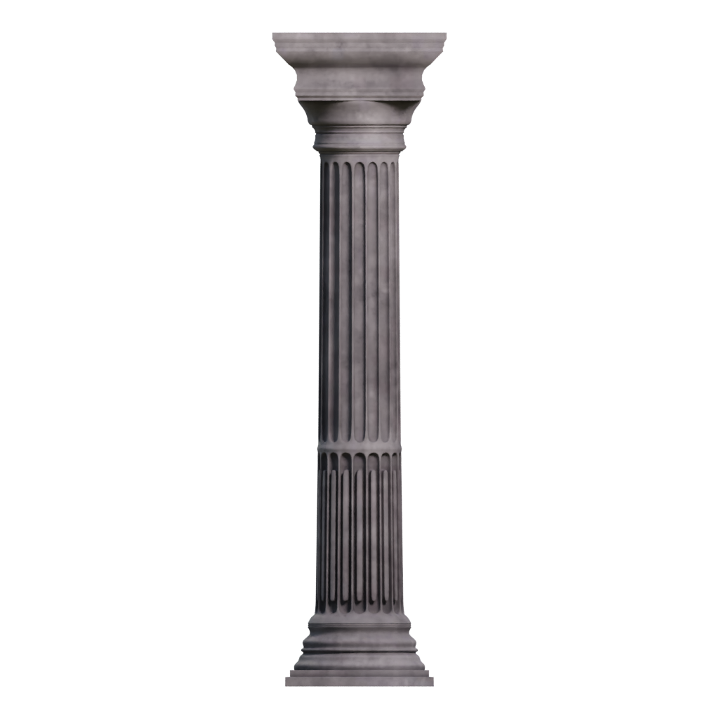 Right view of the Concrete Column 3D model
