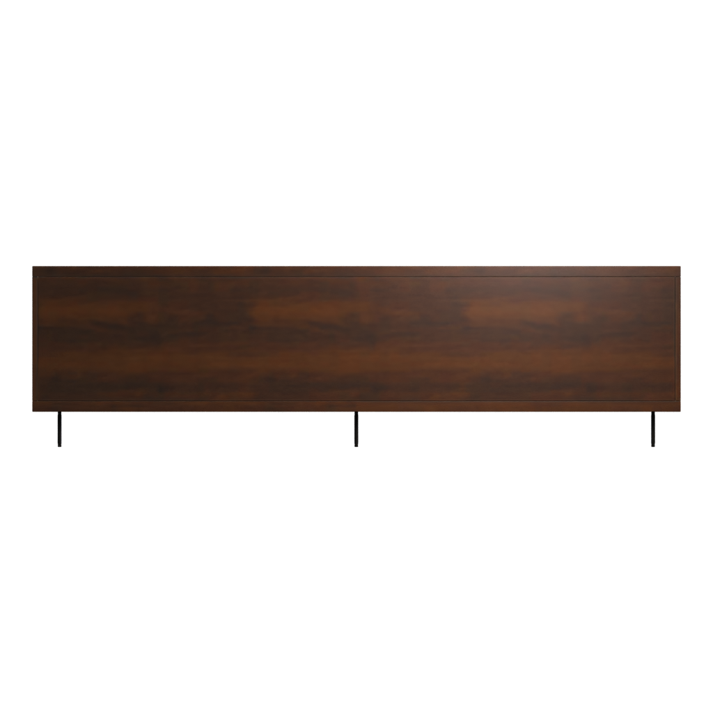 Back view of the Modern Wooden Cabinet 3D model