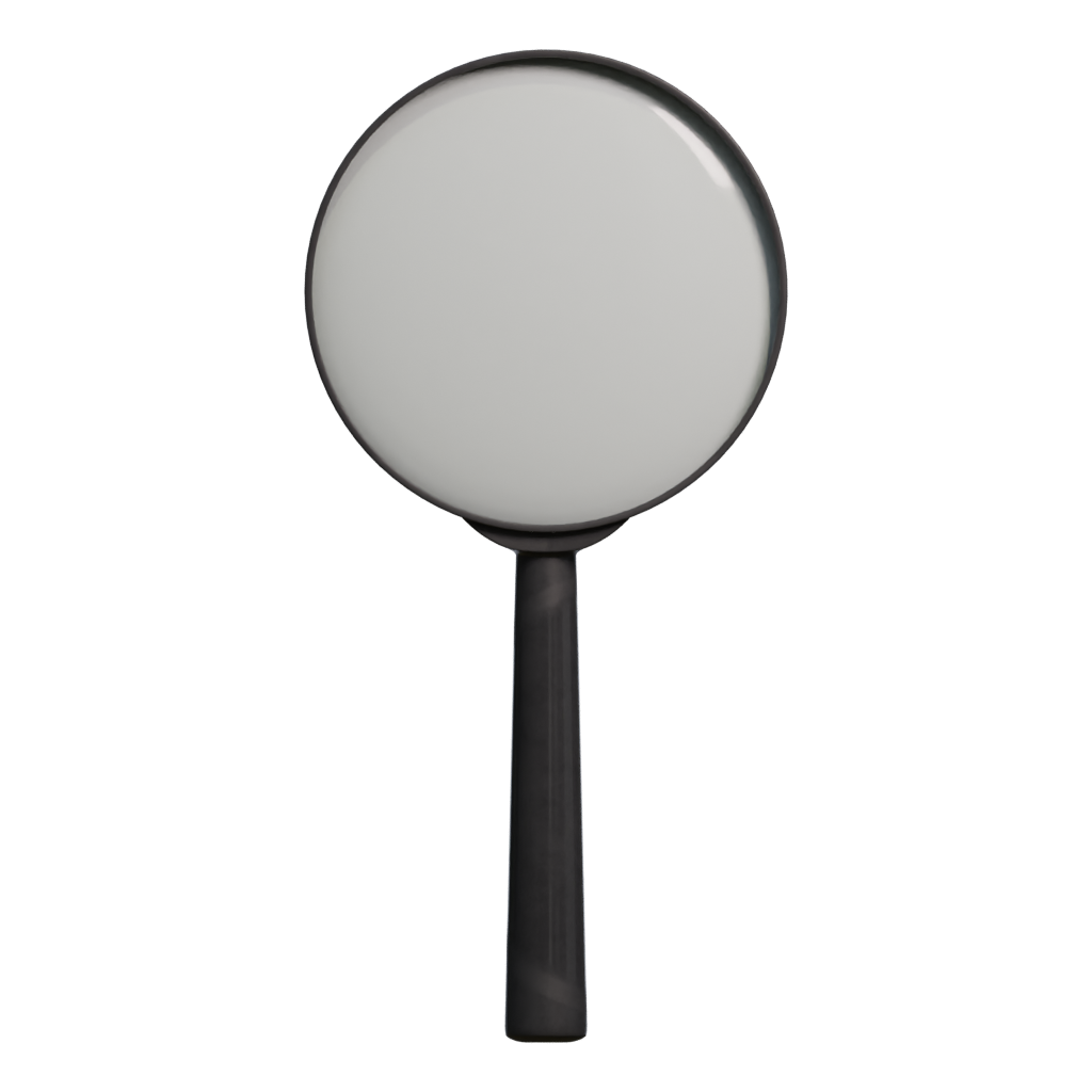 Back view of the Magnifying Glass 3D model