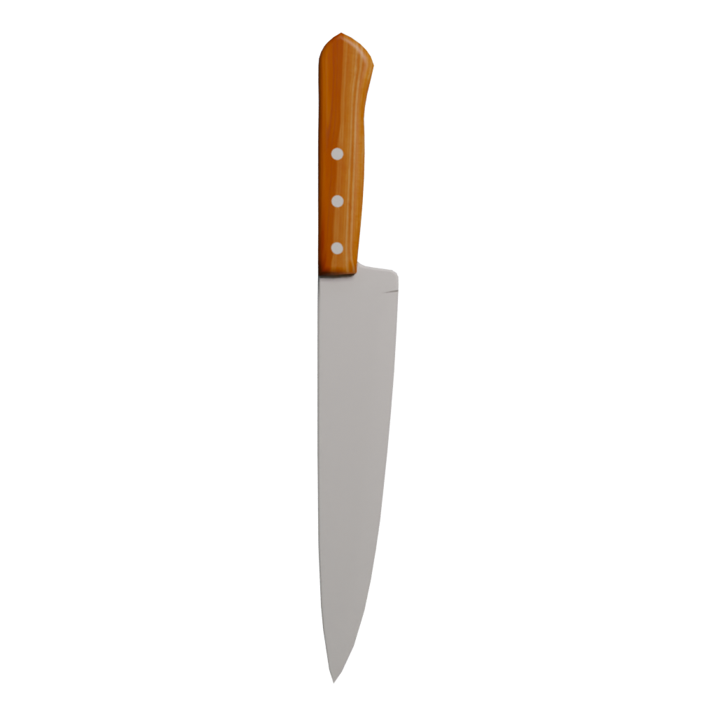 Front view of the Michael Myers Knife 3D model