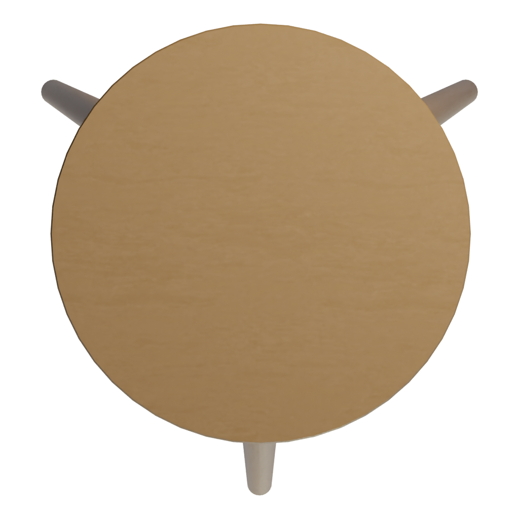 Top view of the Stool 3D model