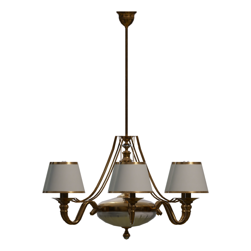 Left view of the Chandelier 3D model