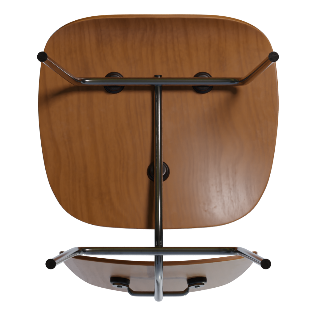 Bottom view of the Eames Dcm Chair 3D model