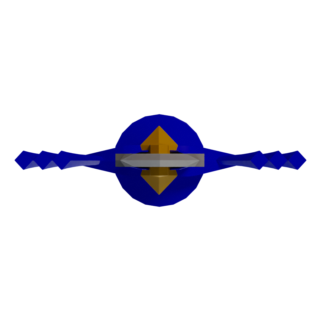 Top view of the Zelda Sword 3D model
